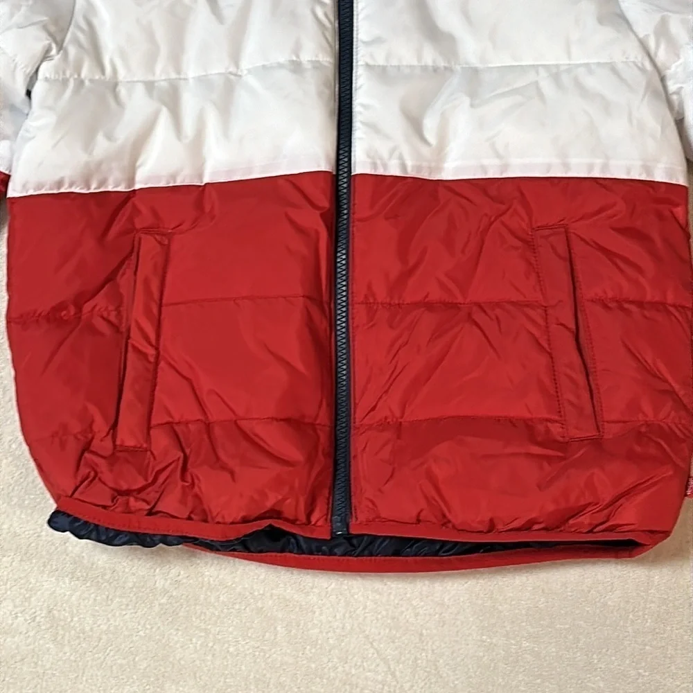 Levi's hooded puffer coat boys M 10-12 yrs. NWT, Red, White & Blue, Warm